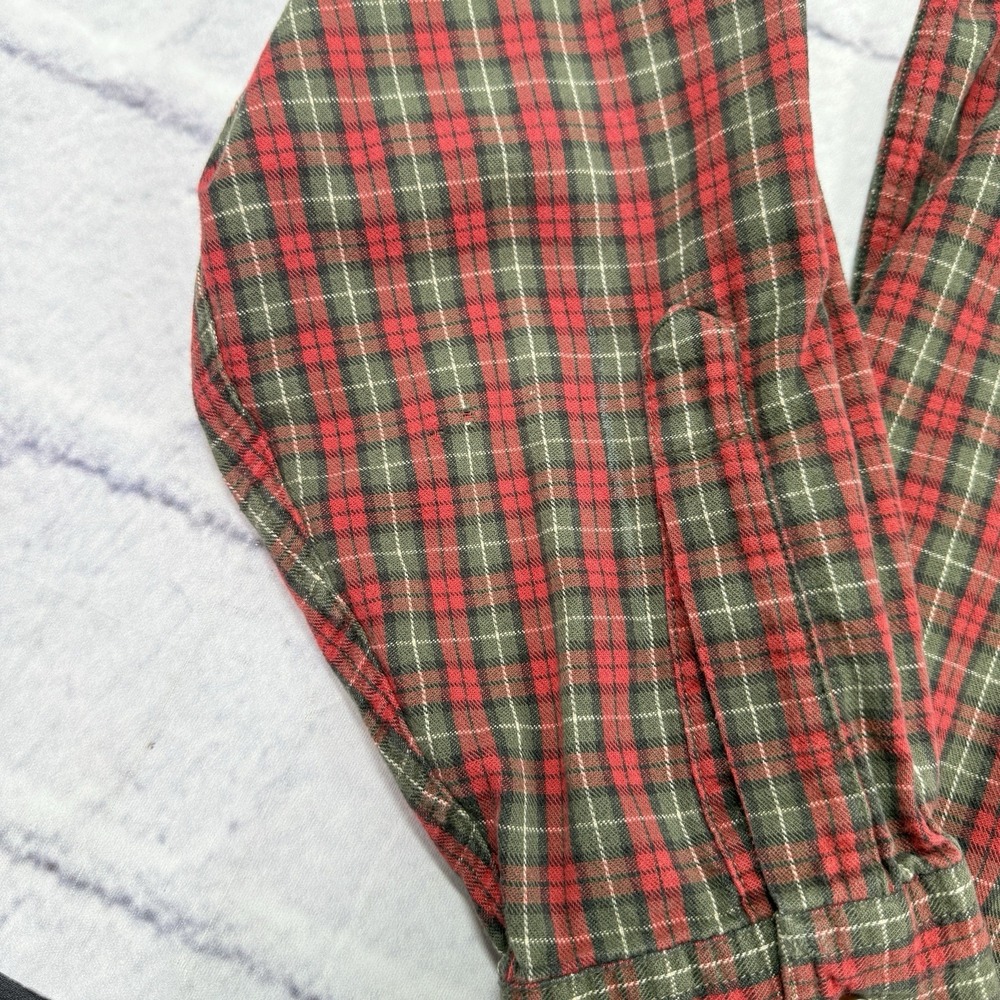 Vintage LL Bean Flannel Long Sleeve Shirt Men's Size L Tall Red‎ Plaid 0WT66 - Picture 11 of 15